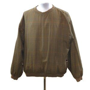 Vintage IZOD Club Pullover Windbreaker Golf Reversible Mens Large Plaid